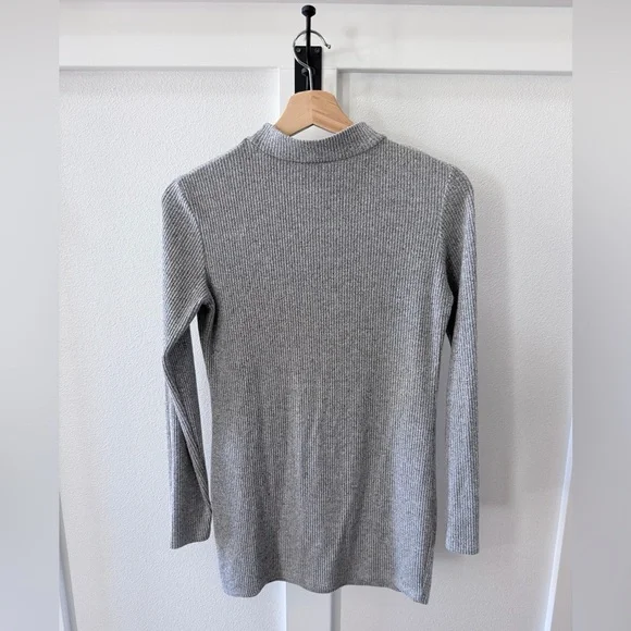 Pinkblush Gray Mock Neck Sweater - Picture 2 of 5